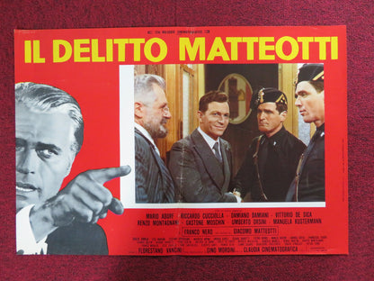 IL DELITTO MATTEOTTI -A ITALIAN FOTOBUSTA POSTER MARIO ADORF CUCCIOLLA 1973