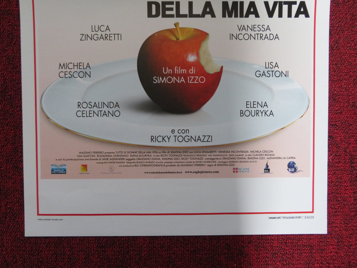 TUTTE LE DONNE DELLA MIA VITA ITALIAN LOCANDINA POSTER LUCA ZINGARETTI 2007