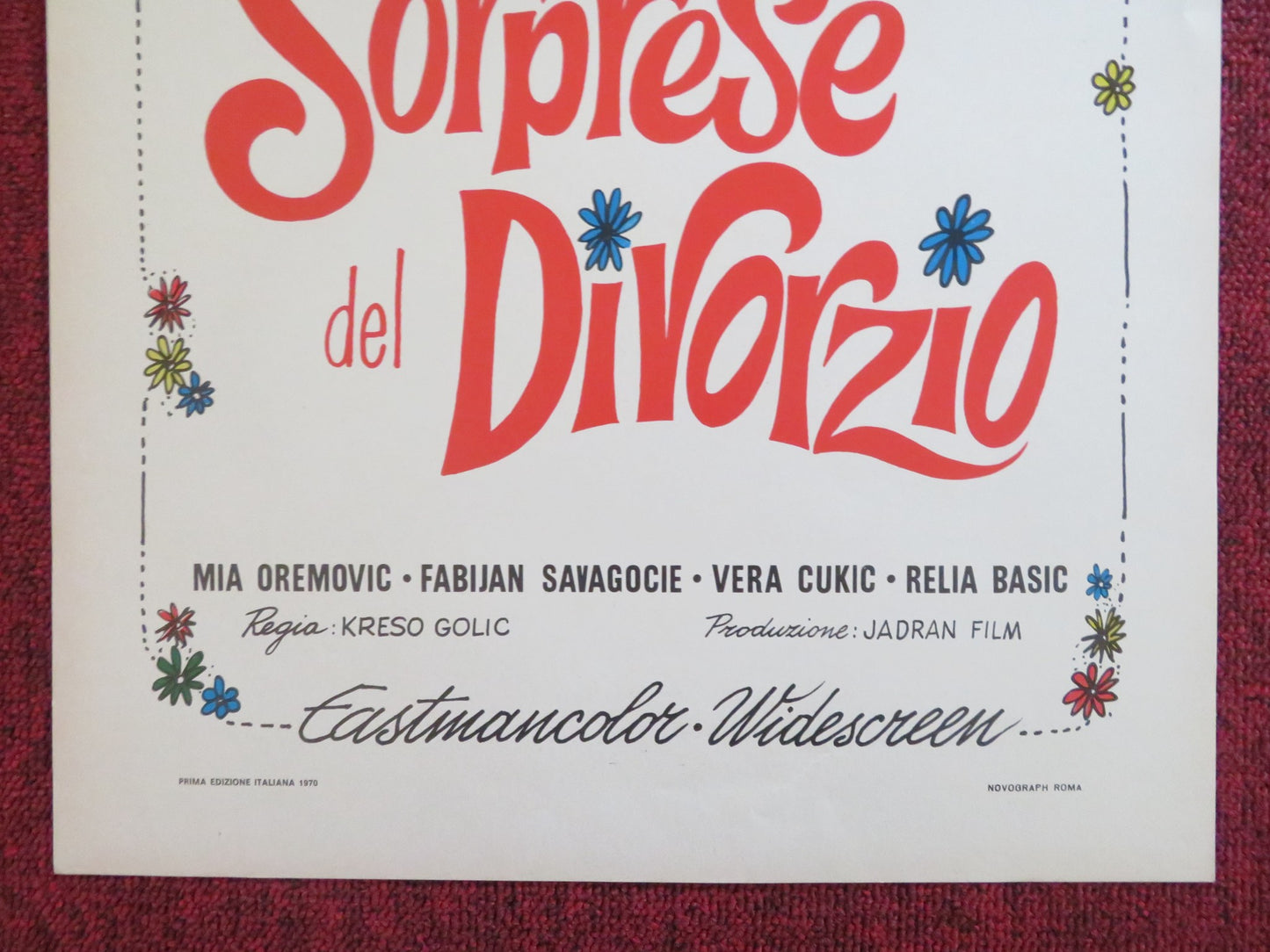 LE SORPRESE DEL DIVORZIO ITALIAN LOCANDINA POSTER MIA OREMOVIC F. SAVAGOCIE 1968