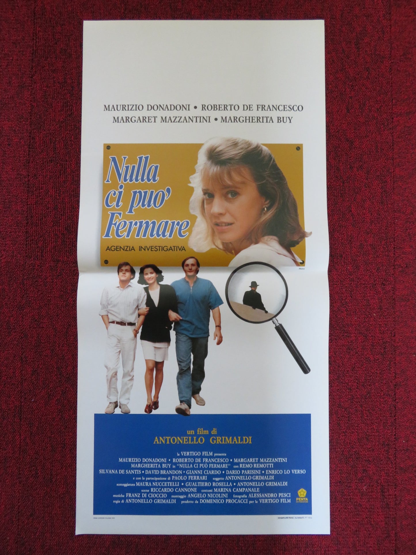 NULLA CI PUO FERMARE ITALIAN LOCANDINA POSTER RICCARDO DONADONI 1989