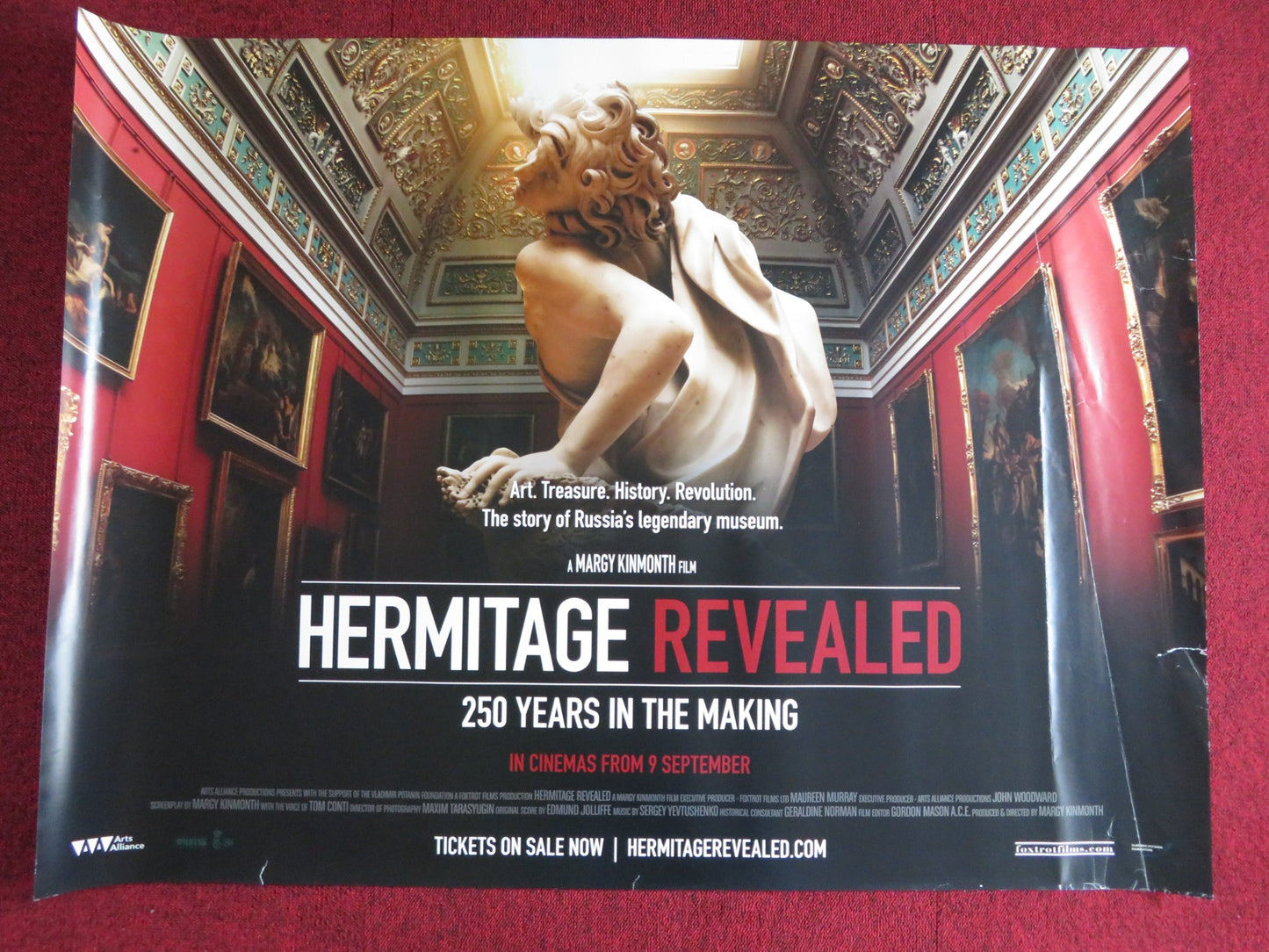 HERMITAGE REVEALED UK QUAD (30"x 40") ROLLED POSTER TOM CONTI 2014