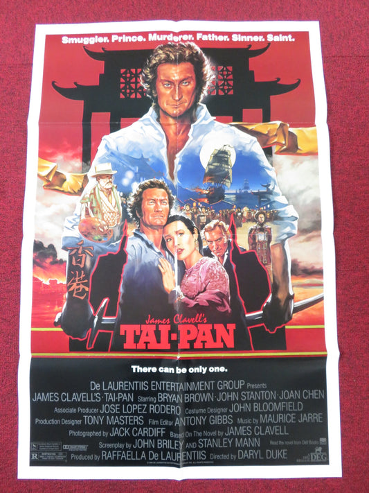 TAI-PAN FOLDED US ONE SHEET POSTER BRYAN BROWN JOAN CHEN 1986