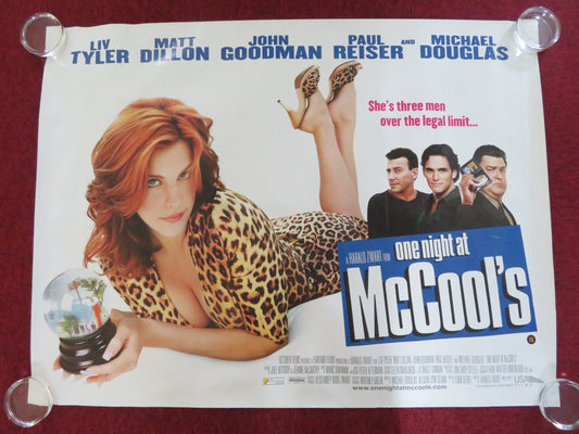 ONE NIGHT AT MCCOOL'S UK QUAD ROLLED POSTER MATT DILLON LIV TYLER 2001