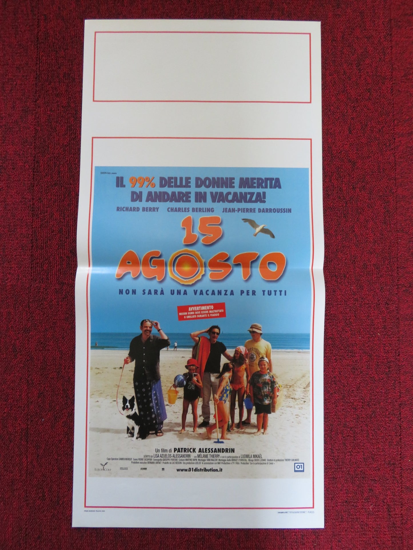 AUGUST 15TH ITALIAN LOCANDINA POSTER RICHARD BERRY CHARLES BERLING 2001