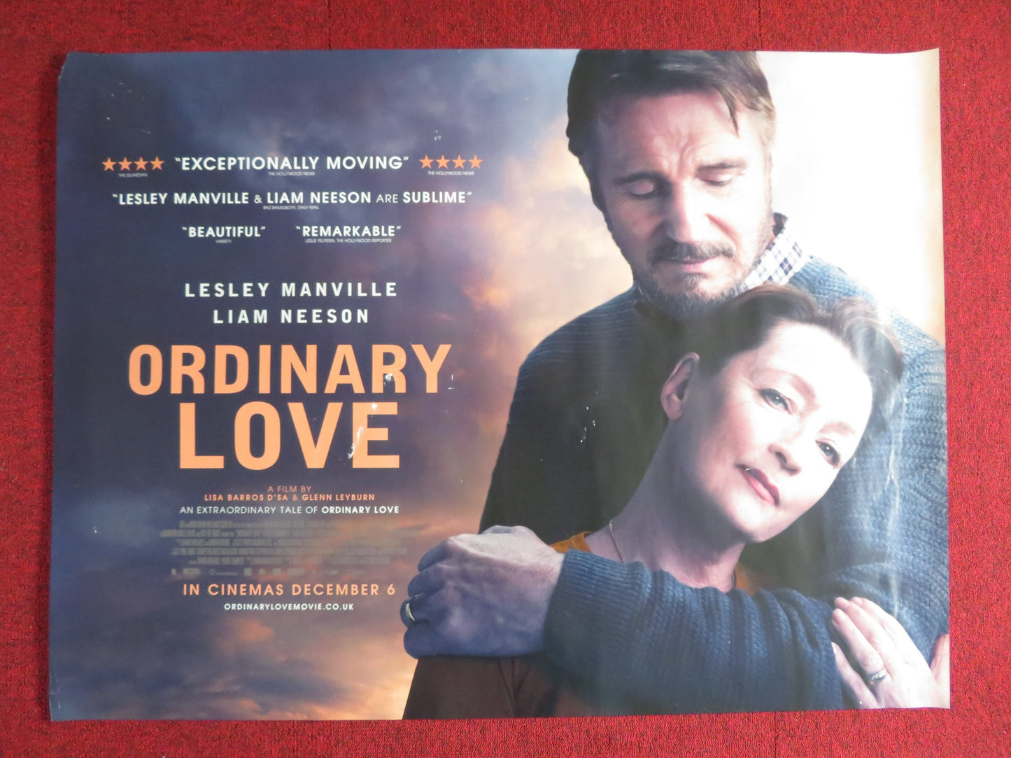 ORDINARY LOVE UK QUAD (30"x 40") ROLLED POSTER LESLEY MANVILLE LIAM NEESON 2019