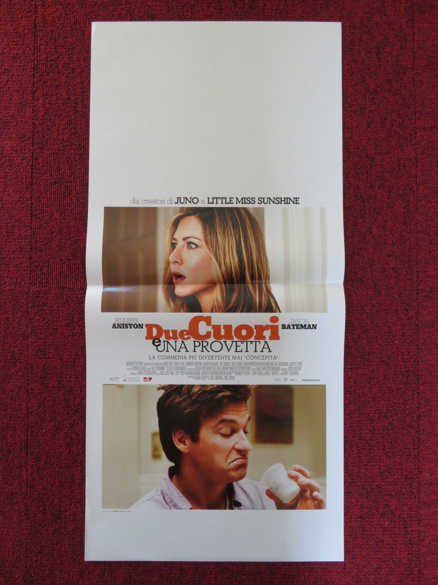 THE SWITCH ITALIAN LOCANDINA POSTER JENNIFER ANISTON JASON BATEMAN 2010