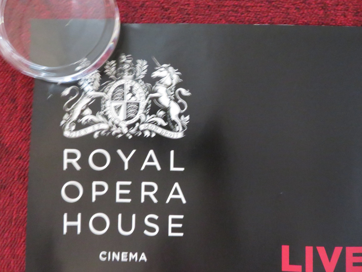 ROYAL OPERA HOUSE LIVE CINEMA SEASON 2012/13 UK QUAD ROLLED POSTER 2012