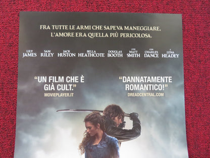 PRIDE AND PREJUDICE AND ZOMBIES ITALIAN LOCANDINA POSTER LILY JAMES 2016