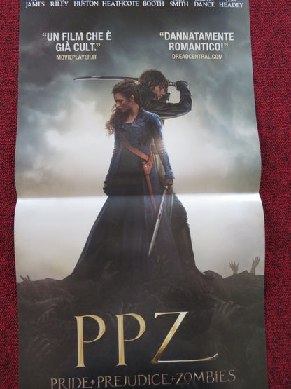 PRIDE AND PREJUDICE AND ZOMBIES ITALIAN LOCANDINA POSTER LILY JAMES 2016