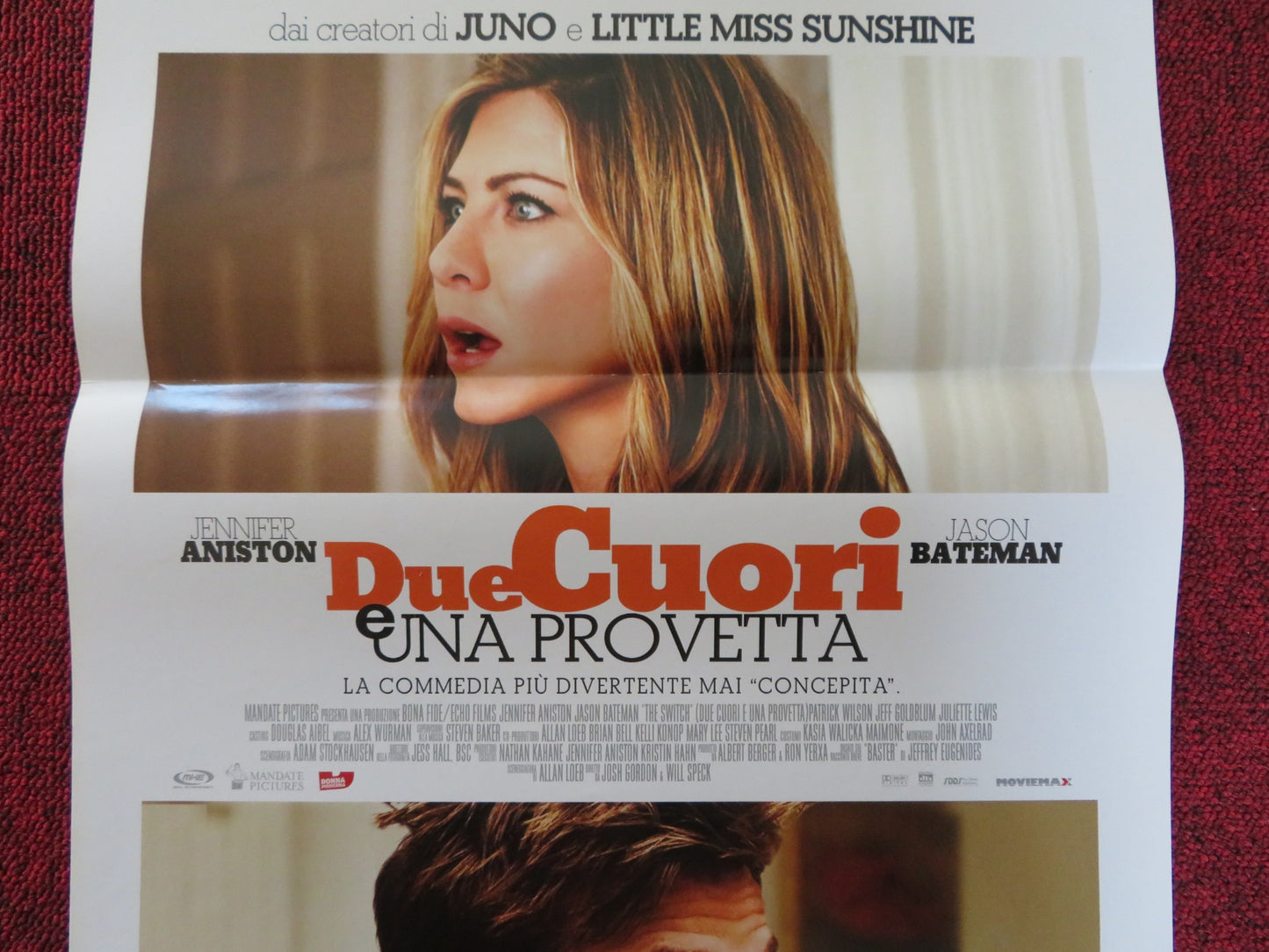 THE SWITCH ITALIAN LOCANDINA POSTER JENNIFER ANISTON JASON BATEMAN 2010