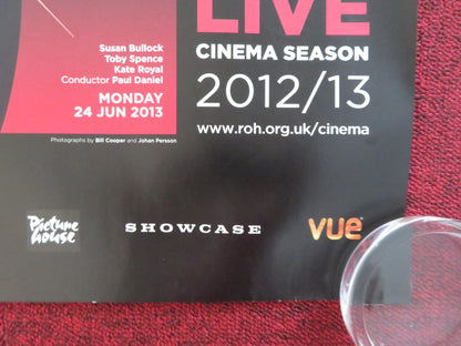 ROYAL OPERA HOUSE LIVE CINEMA SEASON 2012/13 UK QUAD ROLLED POSTER 2012