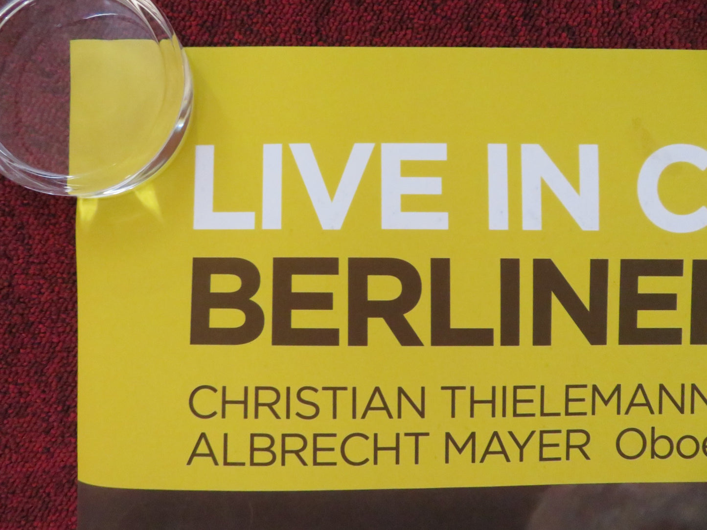 LIVE IN CINEMAS BERLINER PHILHARMONIKA UK QUAD ROLLED POSTER 2012