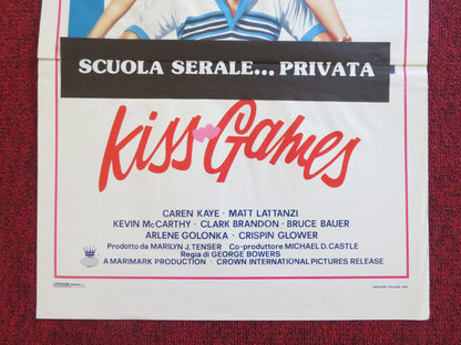 KISS GAMES ITALIAN LOCANDINA POSTER CAREN KAYE MATT LATTANZI 1983