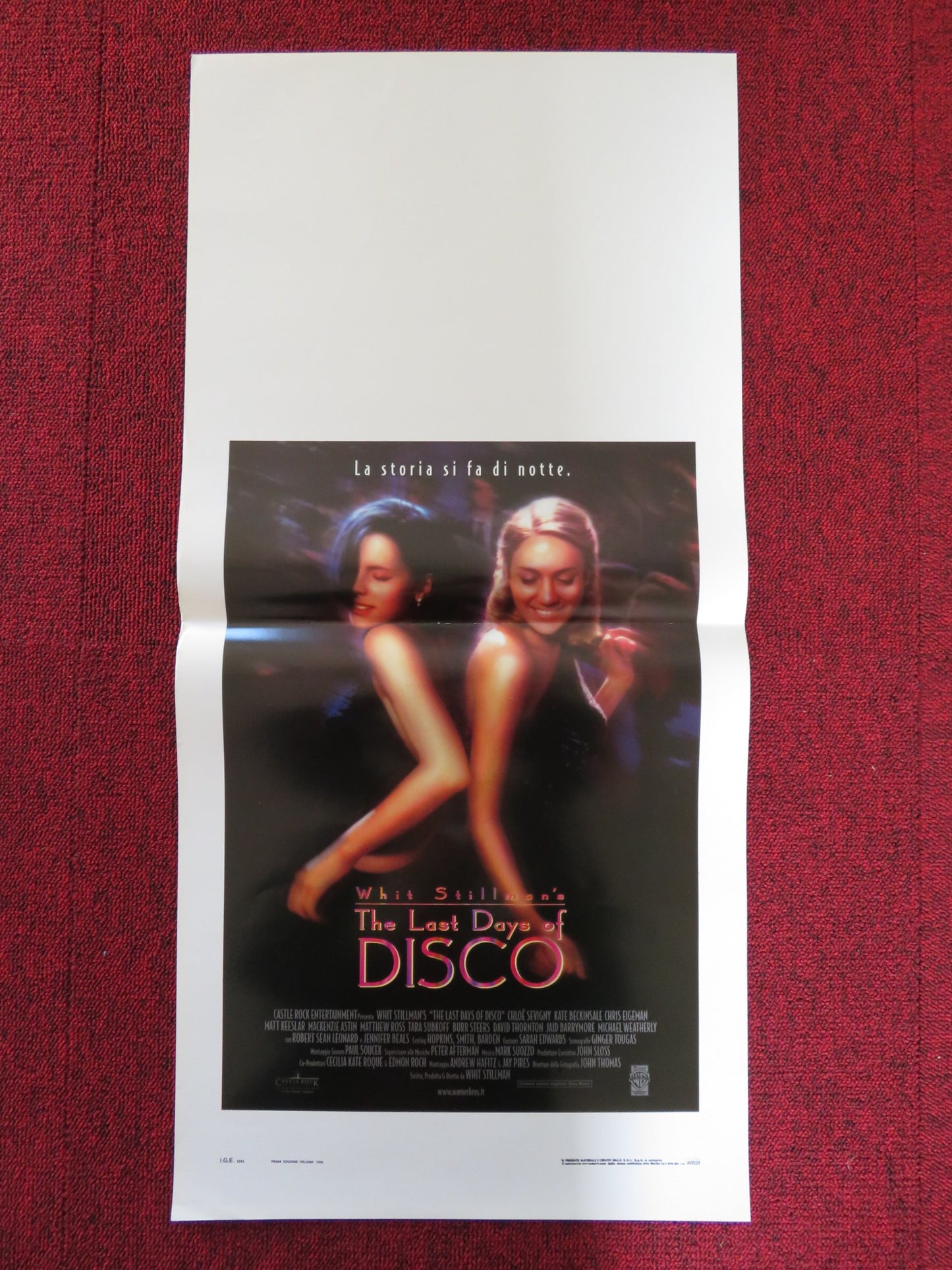 THE LAST DAYS OF DISCO ITALIAN LOCANDINA POSTER C. SEVIGNY K. BECKINSALE 1998