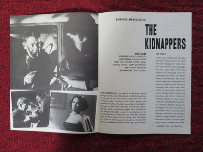 THE KIDNAPPERS - PRESSBOOK UNCUT BECKMAN FILM CORPORATION BURGESS MEREDITH 1958