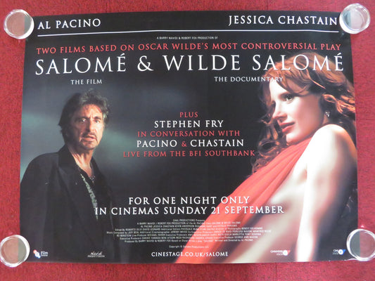 SALOME &  WILDE SALOME UK QUAD ROLLED POSTER AL PACINO JESSICA CHASTAIN 2013