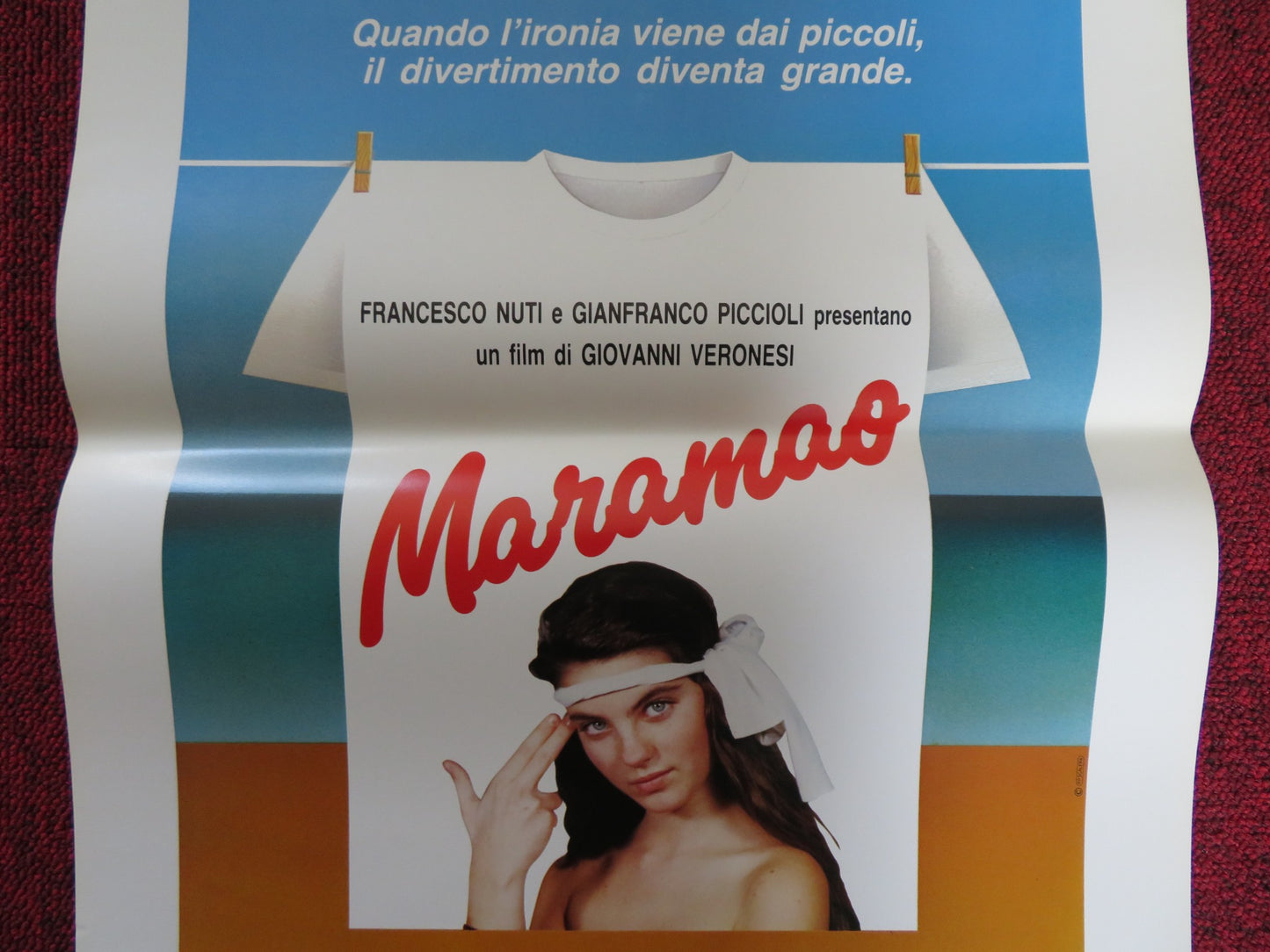 MARAMAO ITALIAN LOCANDINA POSTER VANESSA GRAVINA MAURIZIO BEGOTTI 1987