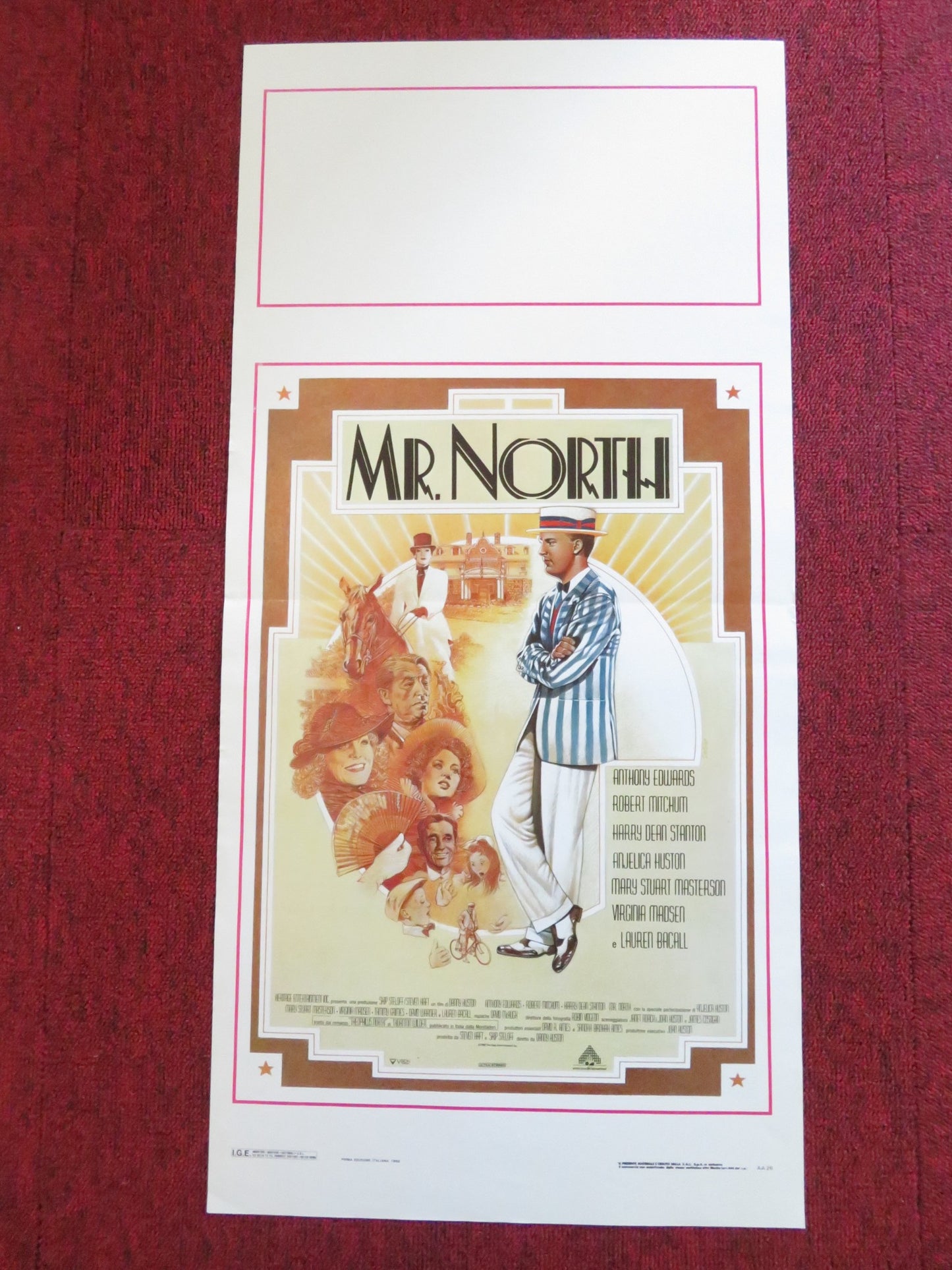 MR NORTH ITALIAN LOCANDINA POSTER ANTHONY EDWARDS ROBERT MITCHUM 1988