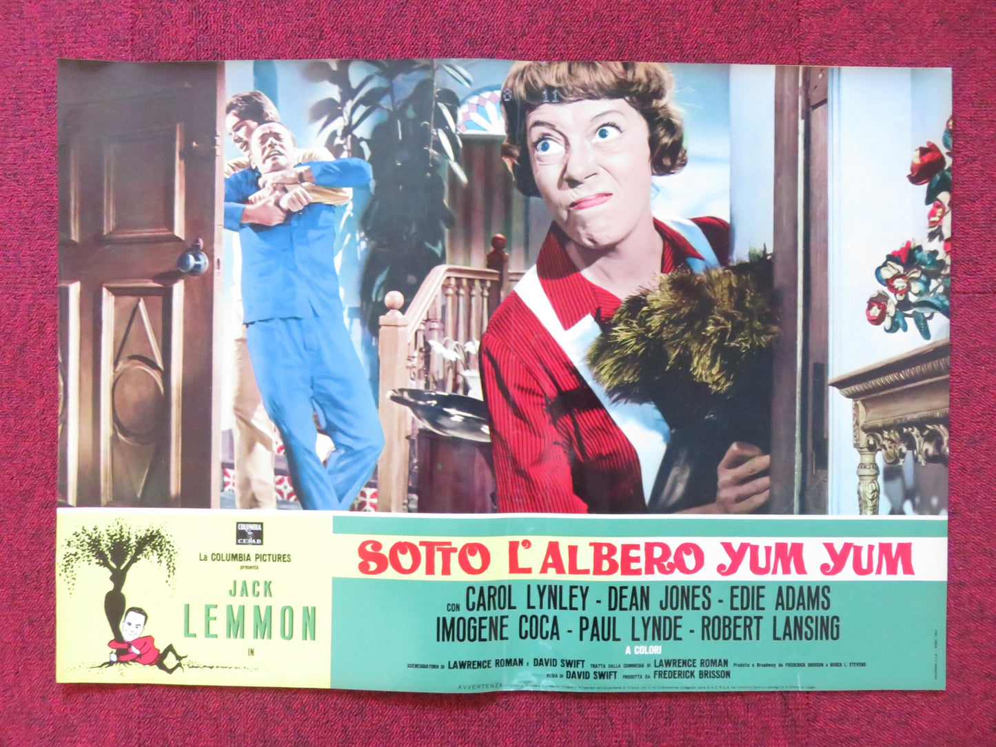 UNDER THE YUM YUM TREE- G ITALIAN FOTOBUSTA POSTER JACK LEMMON C. LYNLEY 1963