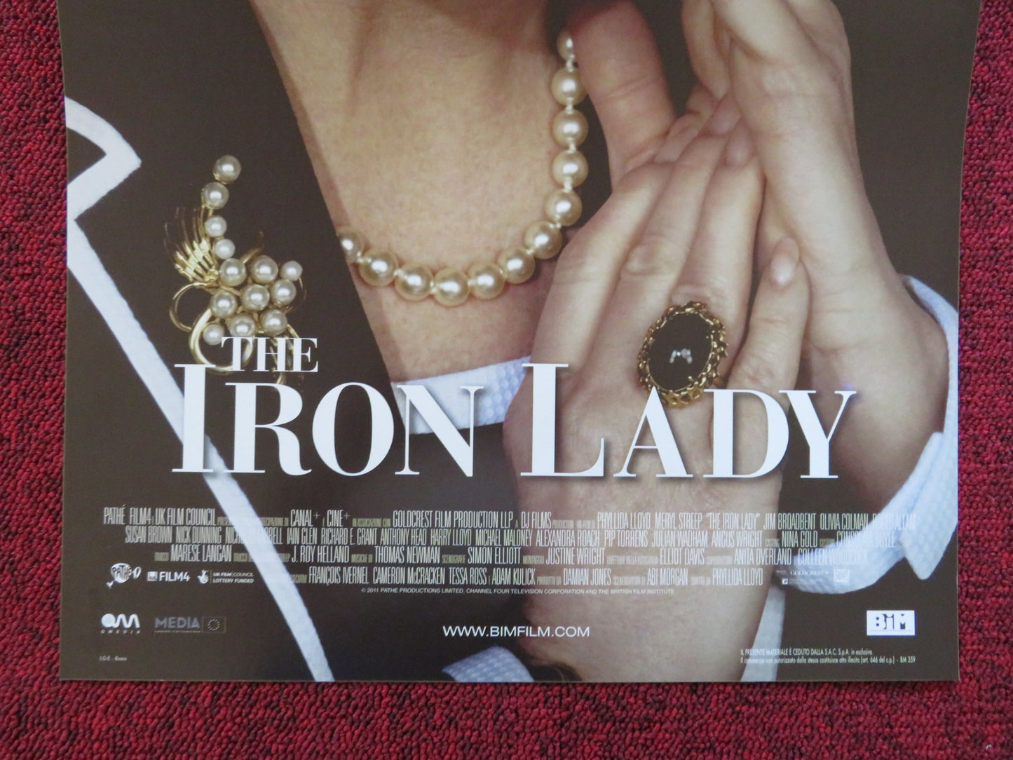 THE IRON LADY ITALIAN LOCANDINA POSTER MERYL STREEP JIM BROADBENT 2011