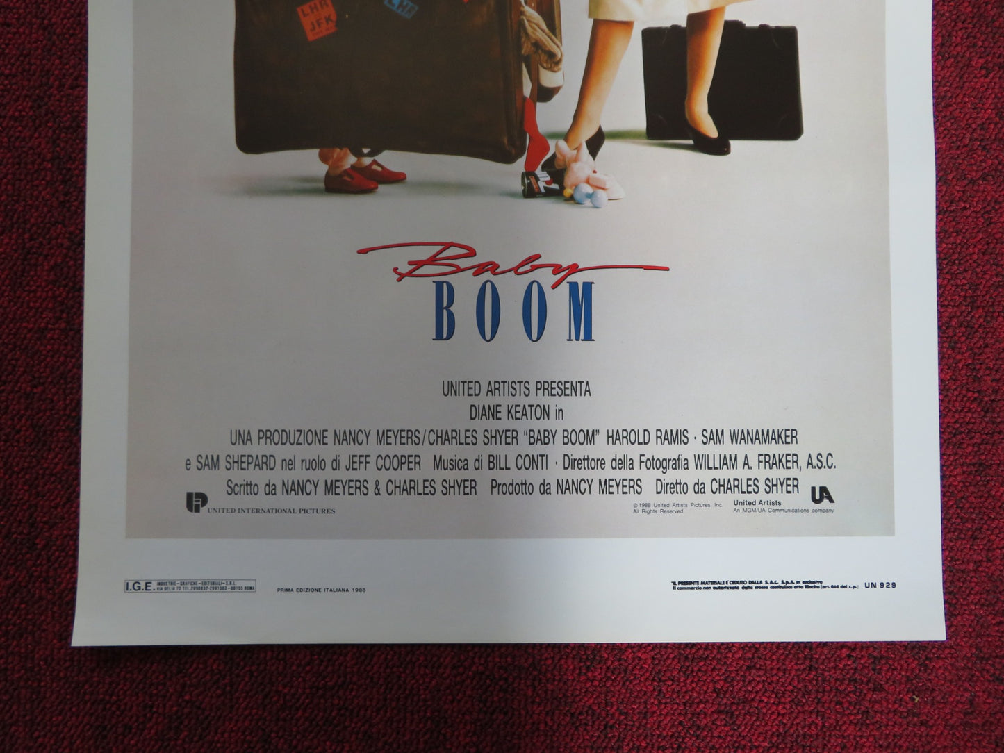 BABY BOOM ITALIAN LOCANDINA POSTER DIANE KEATON SAM WANAMAKER 1987