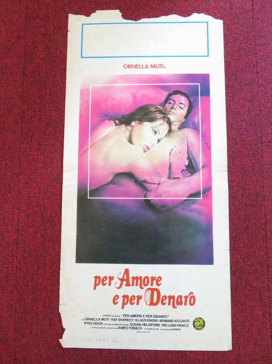 PER AMORE E PER DENARO ITALIAN LOCANDINA POSTER RAY SHARKEY ORNELLA MUTI 1981