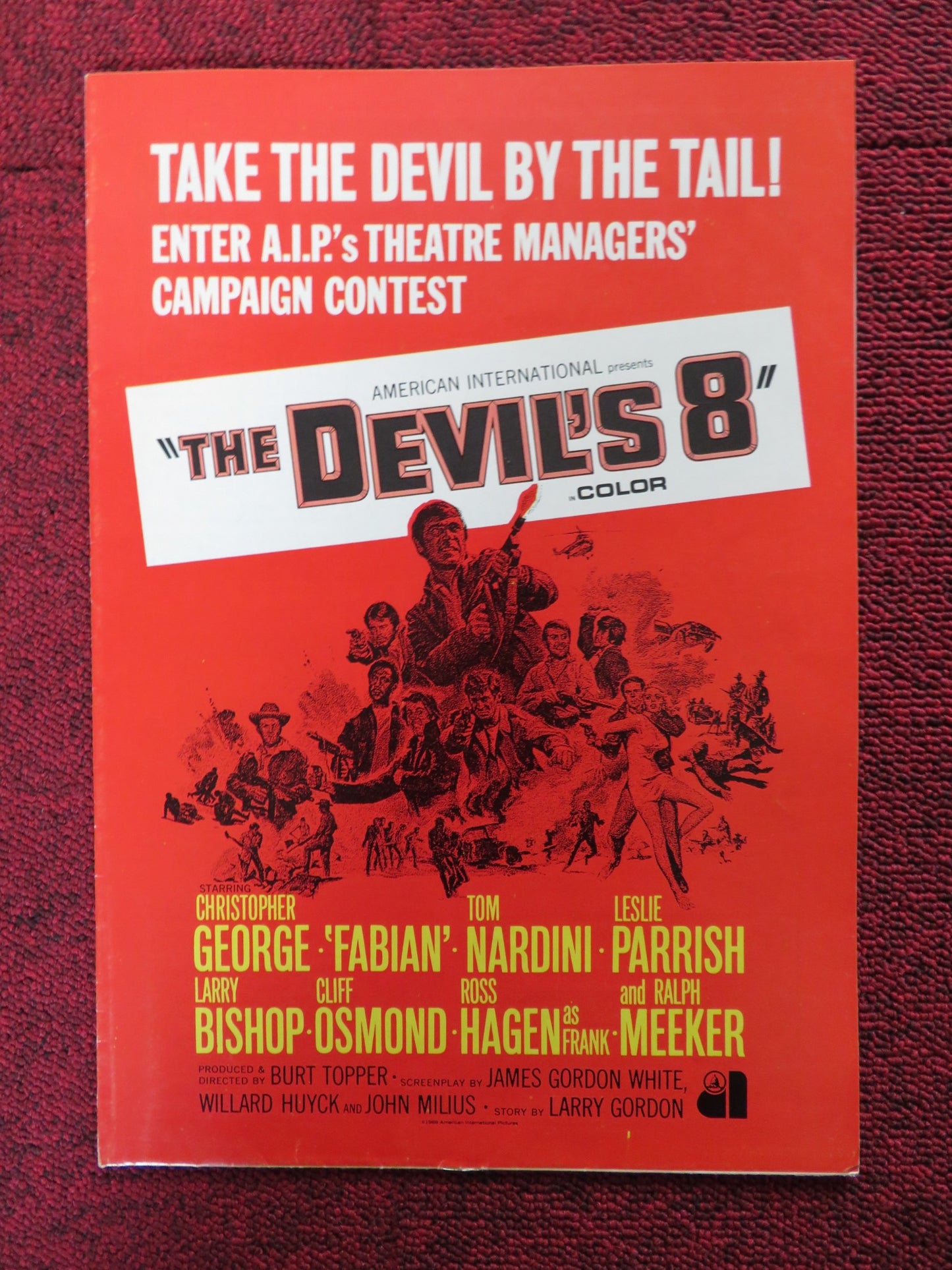 THE DEVIL'S 8  - PRESSBOOK UNCT AMERICAN INTERNATIONAL CHRISTOPHER GEORGE 1969