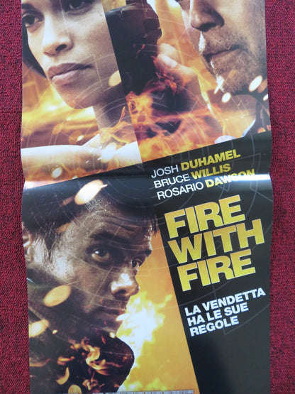 FIRE WITH FIRE ITALIAN LOCANDINA POSTER JOSH DUHAMEL BRUCE WILLIS 2012