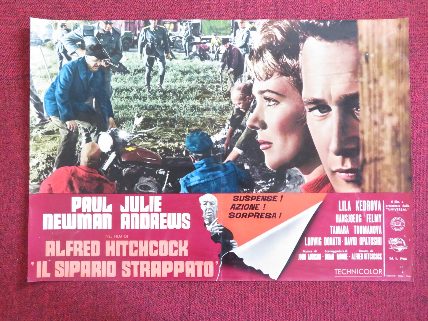 TORN CURTAIN - I ITALIAN FOTOBUSTA POSTER HITCHCOCK PAUL NEWMAN J. ANDREWS 1966