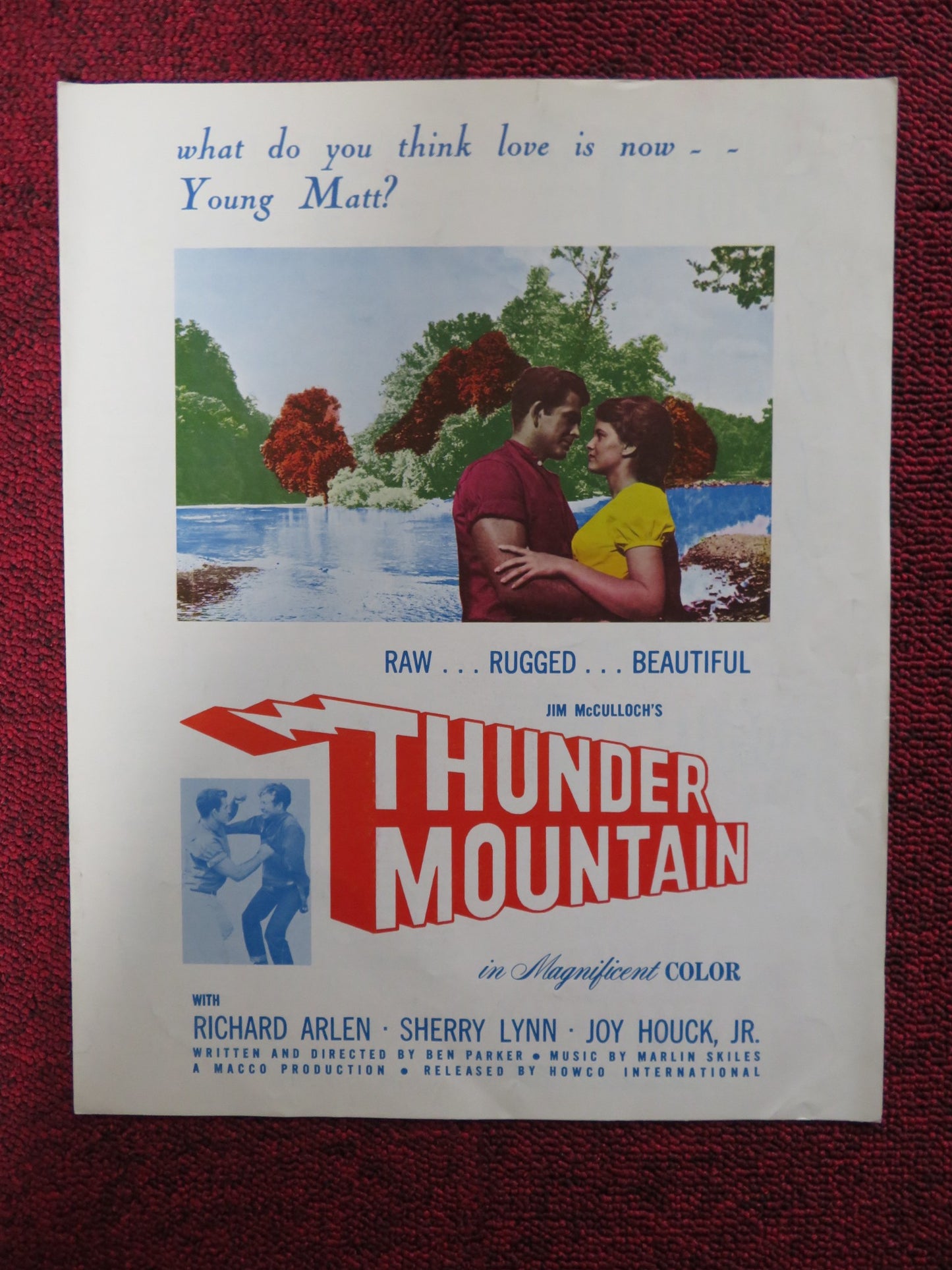 THUNDER MOUNTAIN / THE SHEPHERD OF THE HILLS - PRESSBOOK UNCUT HOWCO INT. 1964