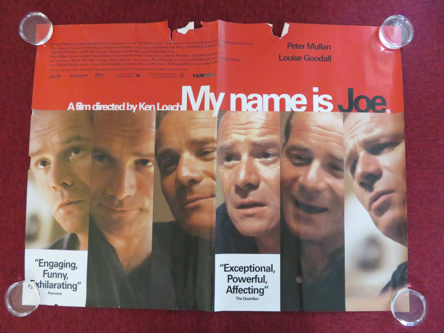 MY NAME IS JOE UK QUAD ROLLED POSTER KEN LOACH PETER MULLAN LOUISE GOODALL 1998