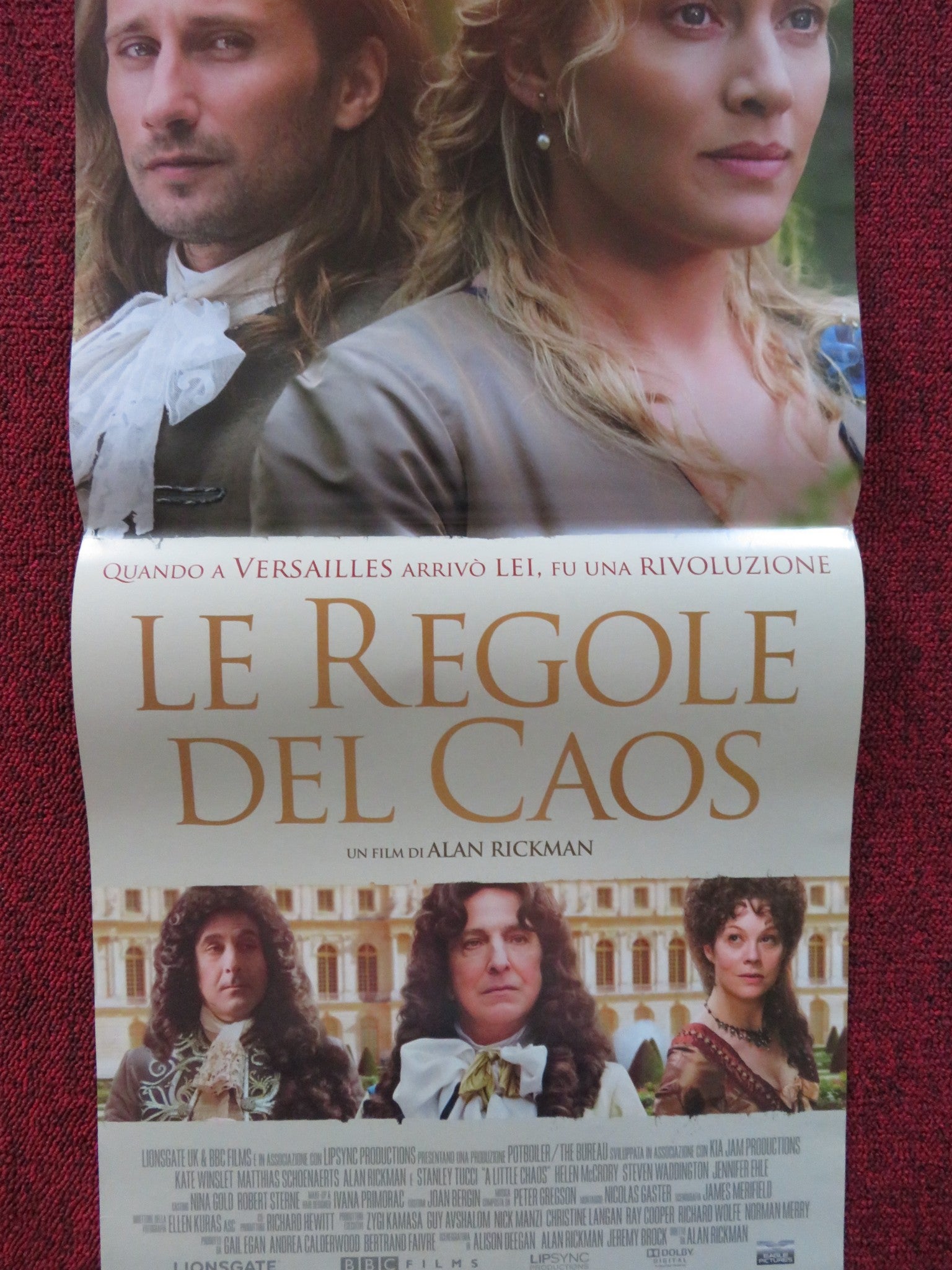 A LITTLE CHAOS ITALIAN LOCANDINA POSTER KATE WINSLET ALAN RICKMAN 2014