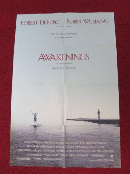 AWAKENINGS - B FOLDED US ONE SHEET POSTER ROBERT DE NIRO ROBIN WILLIAMS 1990