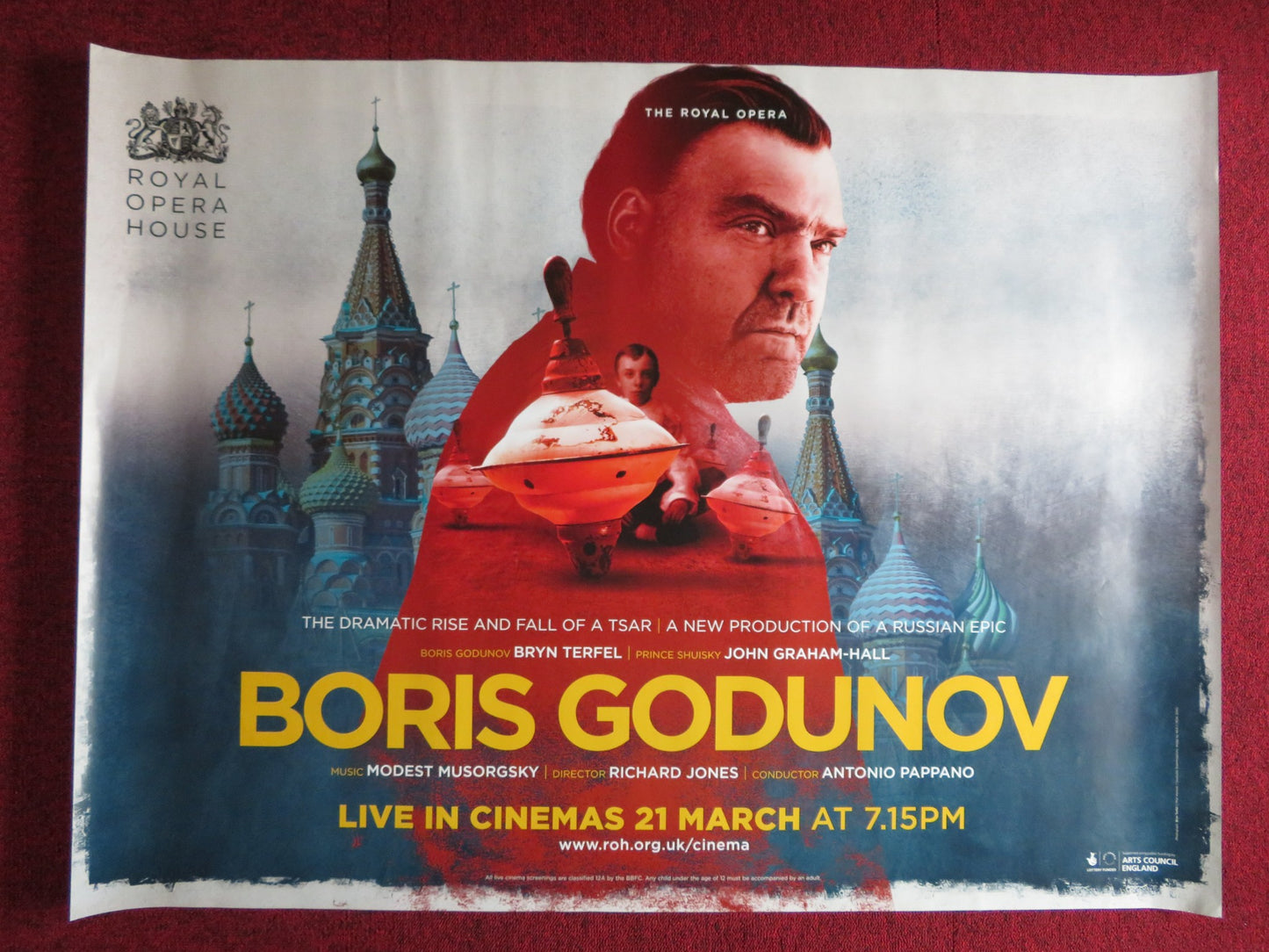 BORIS GODUNOV UK QUAD (30"x 40") ROLLED POSTER BRYN TERFEL ROYAL OPERA HOUSE '16