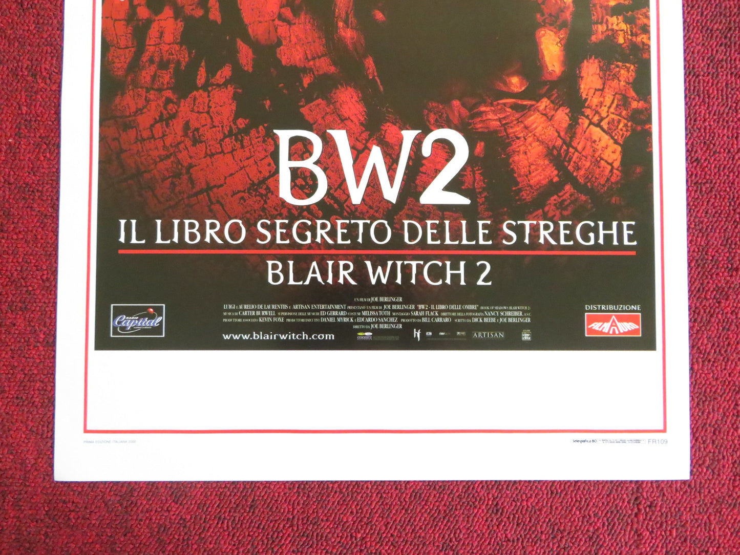 BOOK OF SHADOWS: BLAIR WITCH 2 ITALIAN LOCANDINA POSTER KURT LODER 2000