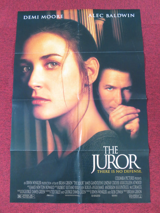 THE JUROR FOLDED US ONE SHEET POSTER DEMI MOORE ALEC BALDWIN 1996