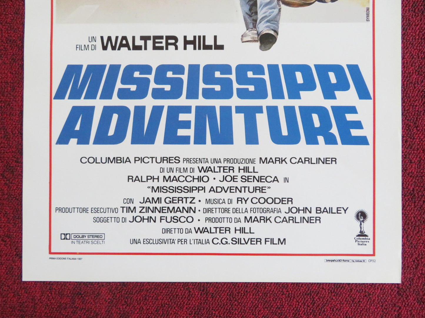 MISSISSIPPI ADVENTURE ITALIAN LOCANDINA POSTER RALPH MACCHIO JAMI GERTZ 1986