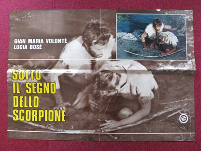 SOTTO IL SEGNO DELLO SCORPIONE ITALIAN FOGLIO POSTER GIAN MARIA VOLONTE 1969