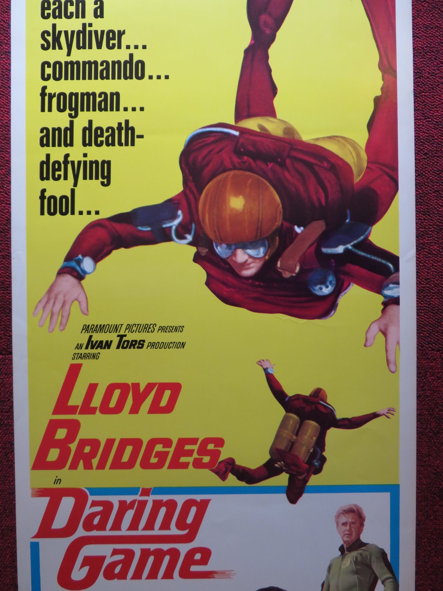 DARING GAME US INSERT (14"x 36") POSTER LLOYD BRIDGES NICO MINARDOS 1968