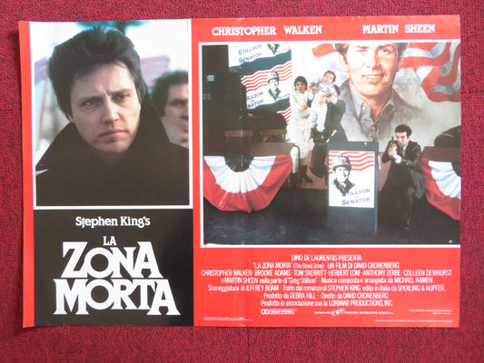 THE DEAD ZONE - G ITALIAN FOTOBUSTA POSTER KING CRONENBERG WALKEN SHEEN 1983