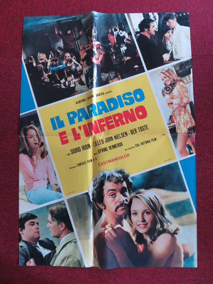 HEAVEN AND HELL - A ITALIAN FOGLIO POSTER SIGRID HUUN LILLEBJORN NILSEN 1969