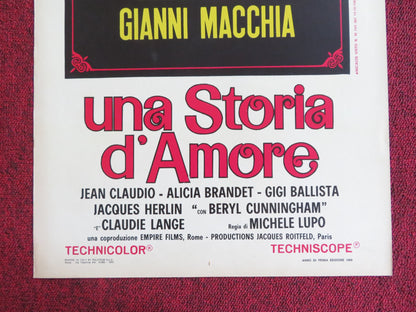 UNA STORIA D'AMORE ITALIAN LOCANDINA POSTER ANNA MOFFO GIANNI MACCHIA 1969