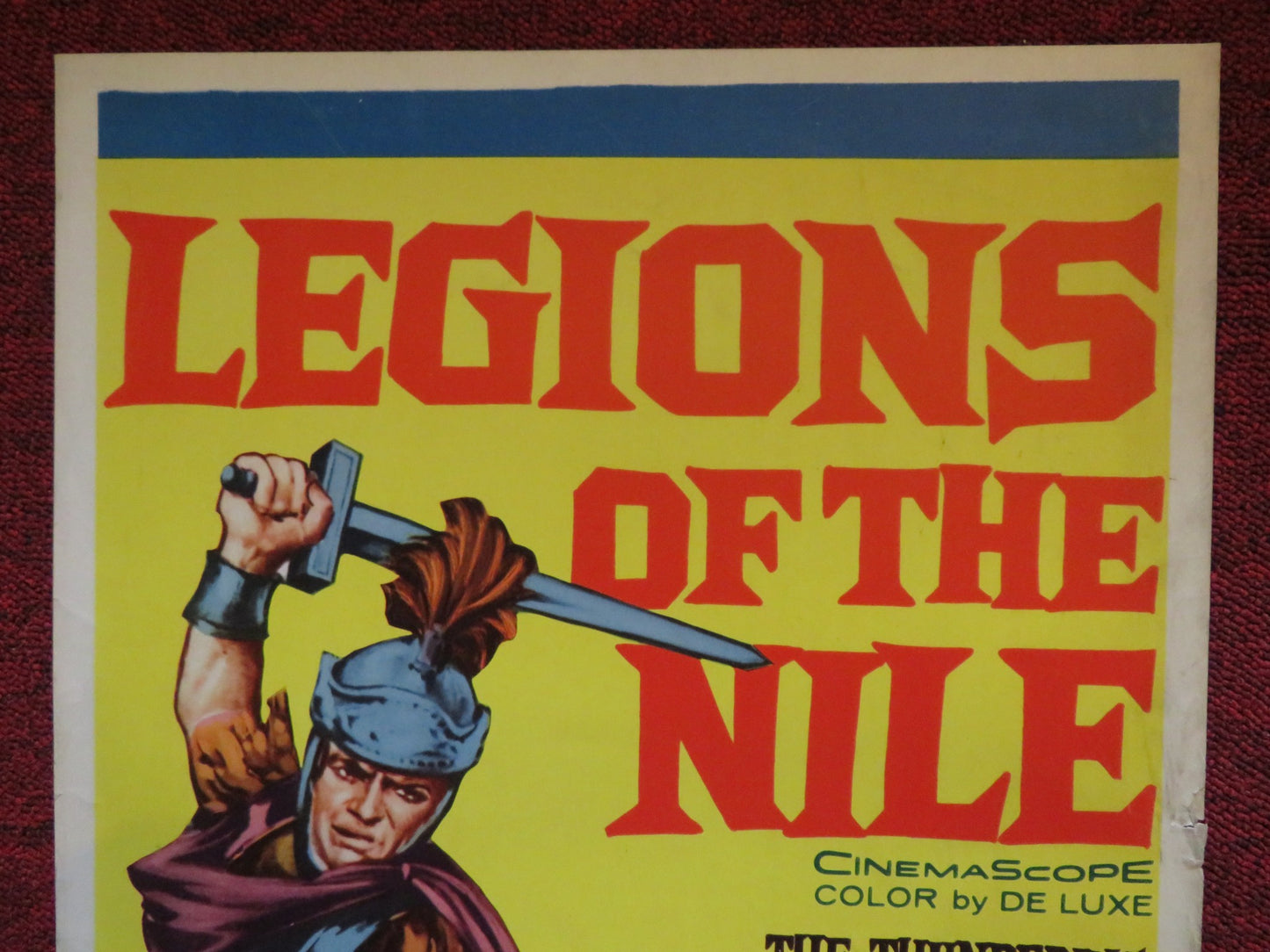 LEGIONS OF THE NILE US INSERT (14"x 36") POSTER LINDA CRISTAL ETTORE MANNI 1960