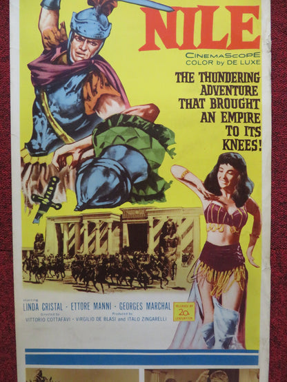 LEGIONS OF THE NILE US INSERT (14"x 36") POSTER LINDA CRISTAL ETTORE MANNI 1960