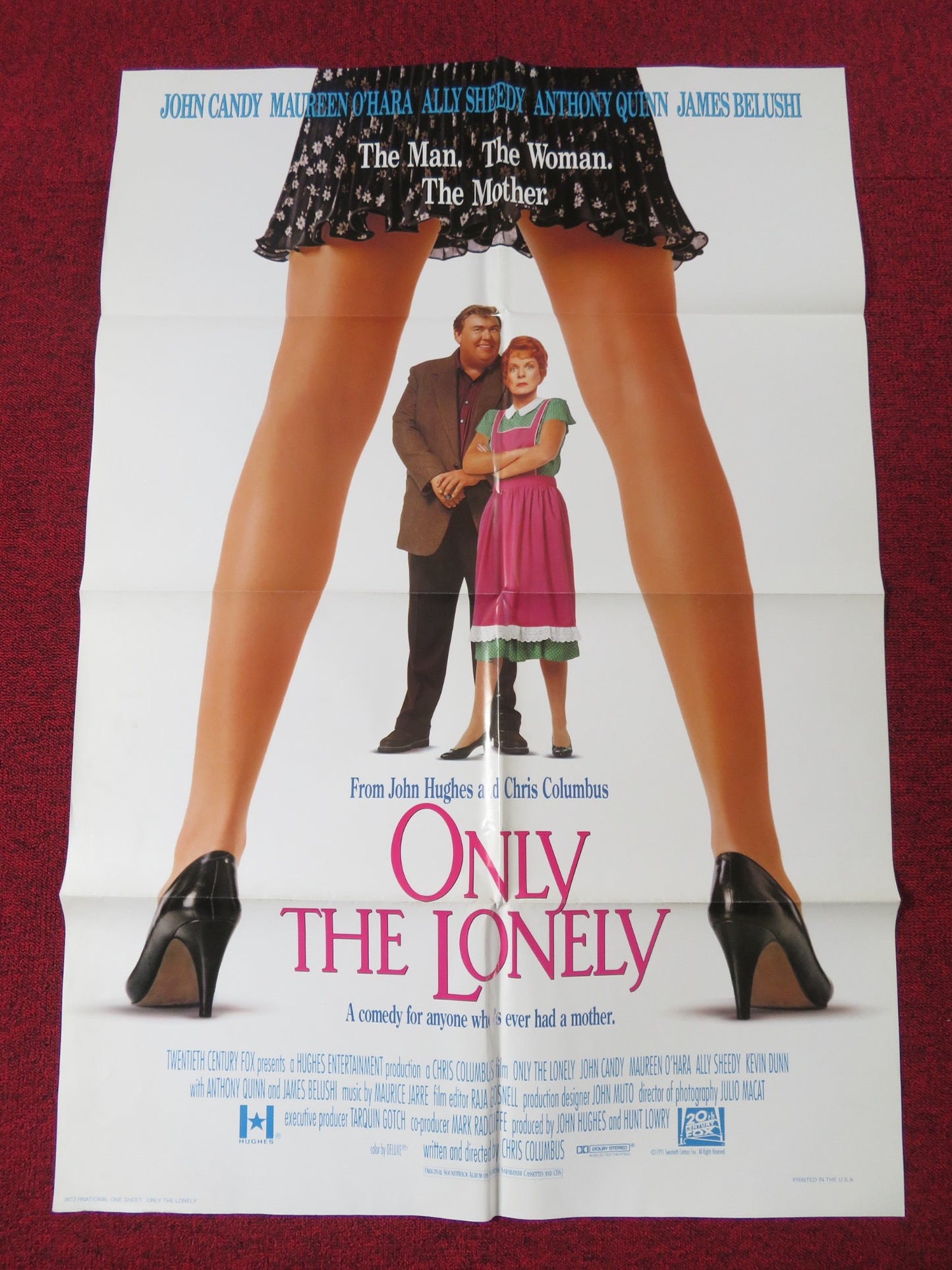 ONLY THE LONELY FOLDED US ONE SHEET POSTER JOHN CANDY MAUREEN O'HARA 1991