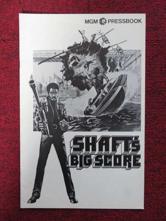 SHAFT'S BIG SCORE  - PRESSBOOK UNCUT MGM RICHARD ROUNDTREE MOSES GUNN 1972