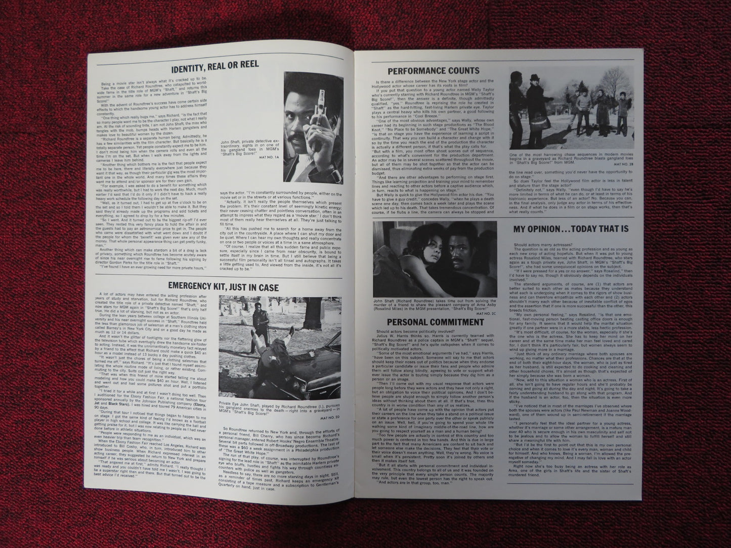 SHAFT'S BIG SCORE  - PRESSBOOK UNCUT MGM RICHARD ROUNDTREE MOSES GUNN 1972