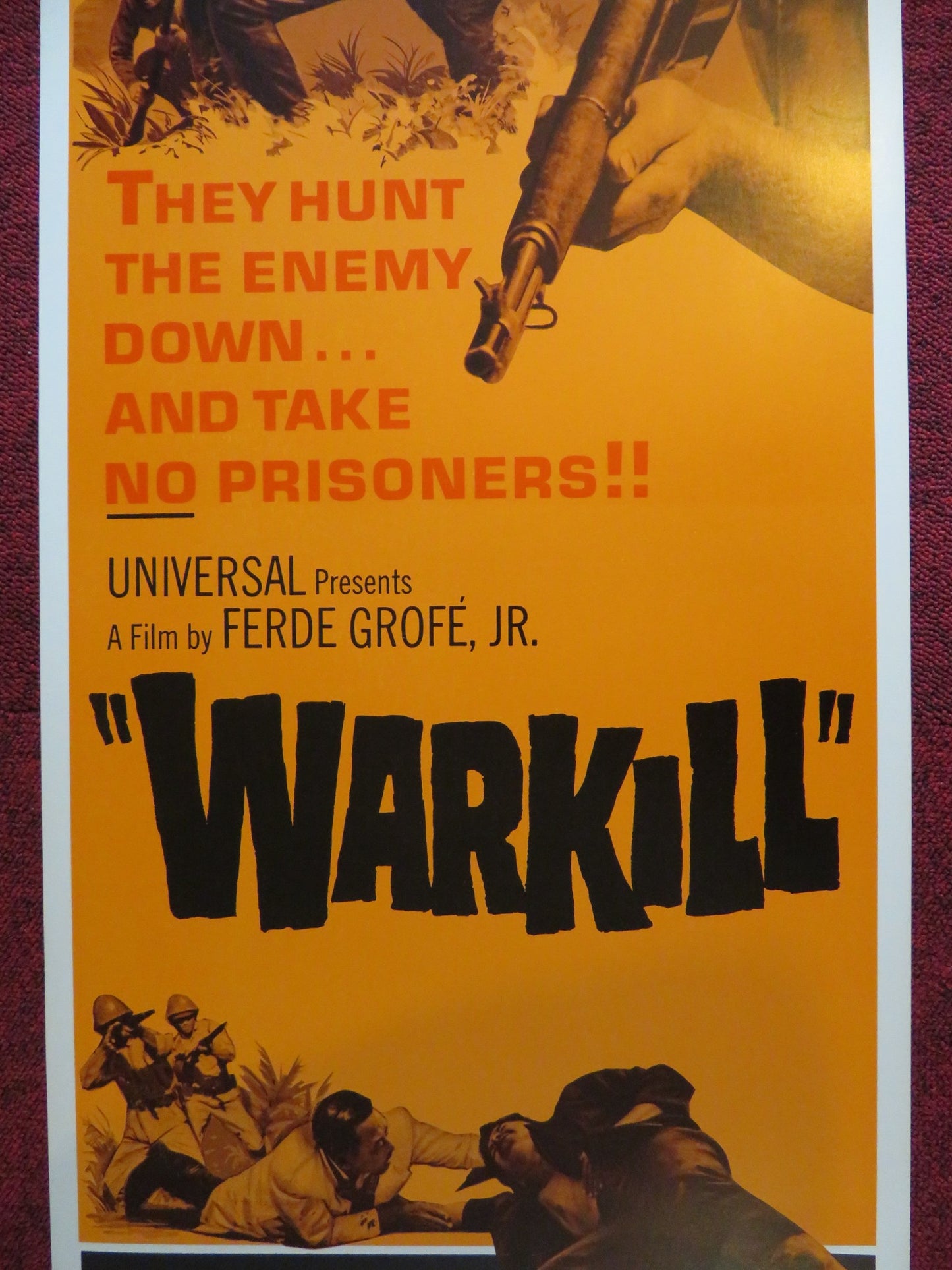 WARKILL US INSERT (14"x 36") POSTER GEORGE MONTGOMERY TOM DRAKE 1968