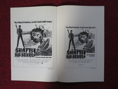 SHAFT'S BIG SCORE  - PRESSBOOK UNCUT MGM RICHARD ROUNDTREE MOSES GUNN 1972