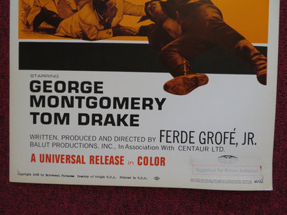 WARKILL US INSERT (14"x 36") POSTER GEORGE MONTGOMERY TOM DRAKE 1968